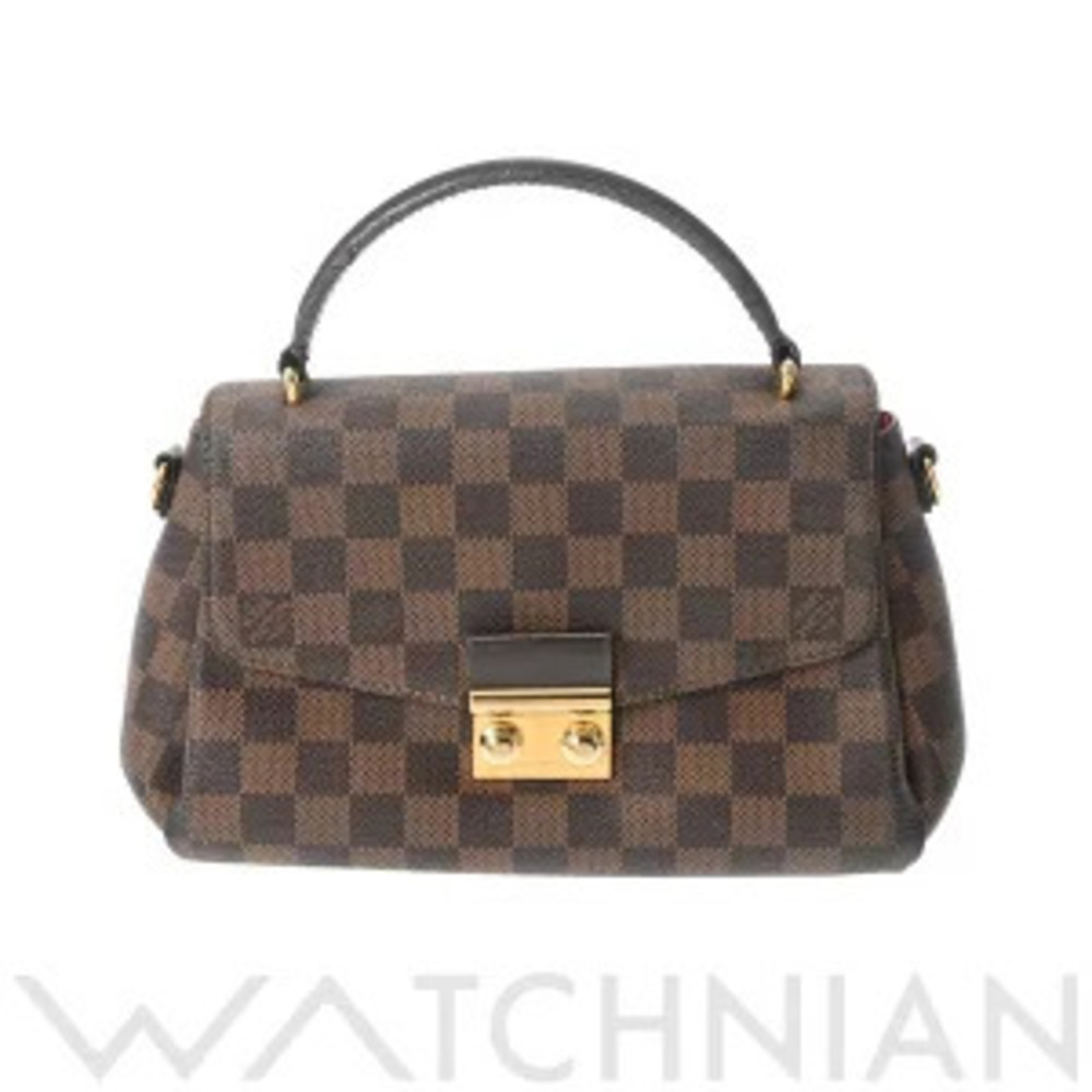 Louis Vuitton Damier Croisette bag Ebene Brown canvas handbag